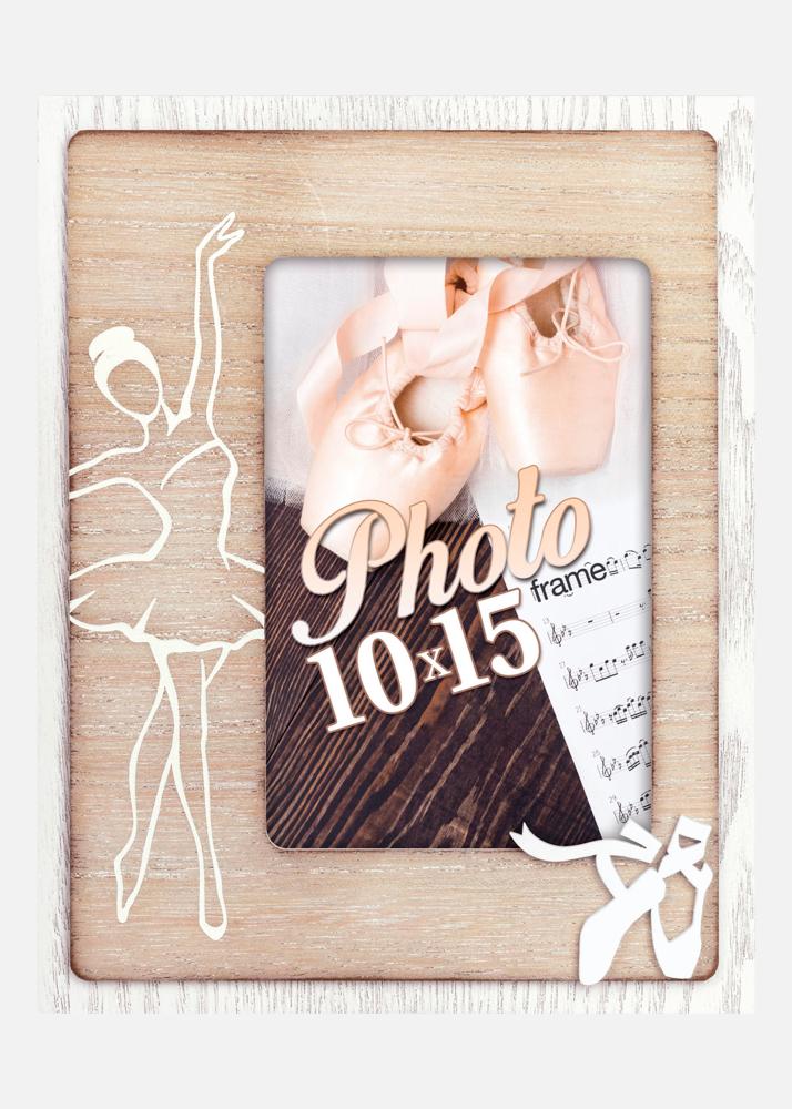 Portafoto in legno con ballerina — danza classica | Formato foto 10×15 cm