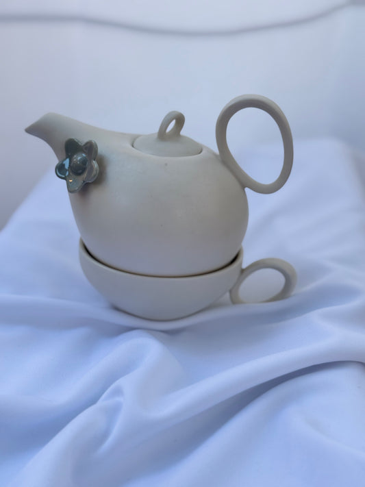 Teiera con Tazza Coordinata in Ceramica