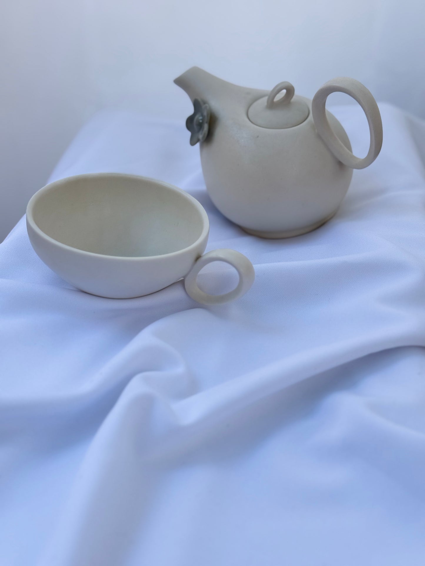 Teiera con Tazza Coordinata in Ceramica