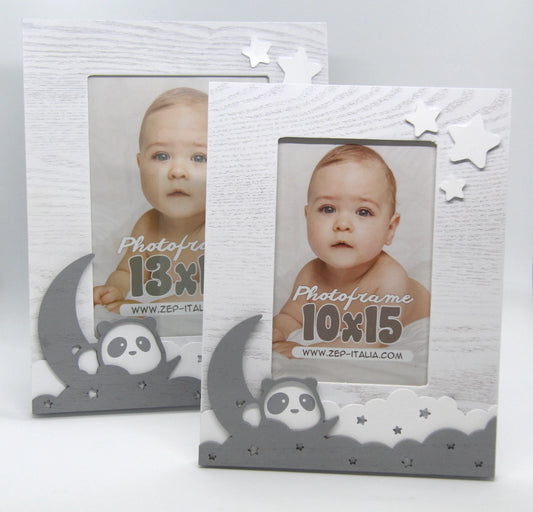 Portafoto in legno con Panda — 17×22 cm (foto 10×15)